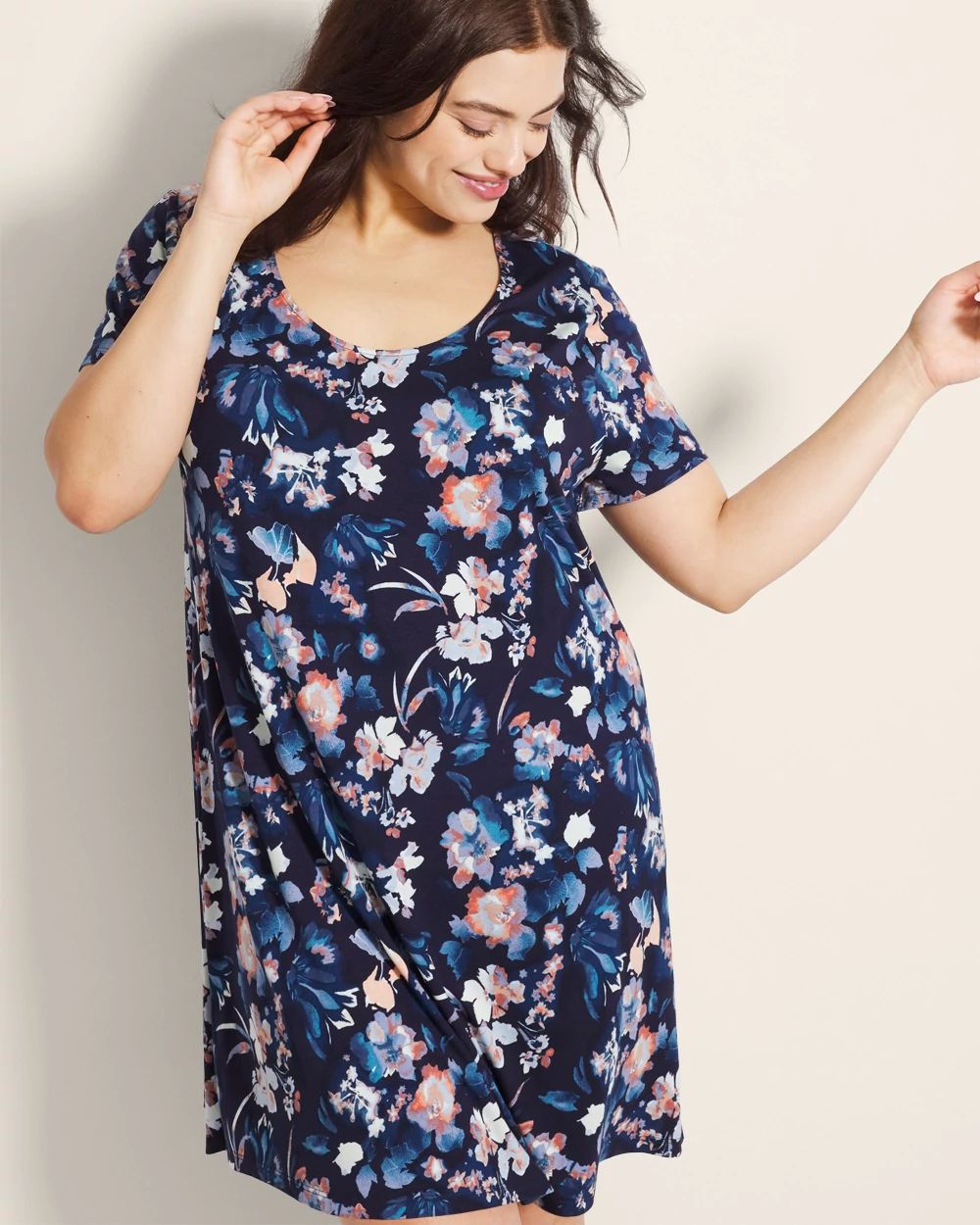 Cool Nights Short Sleeve Scoop Neck Sleepshirt