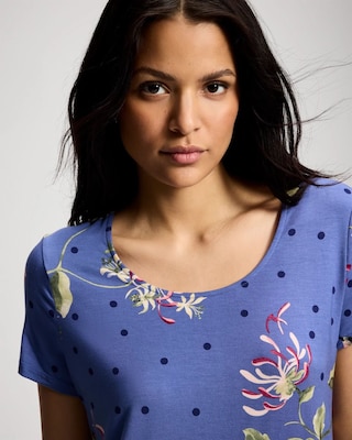 Short Sleeve Scoop Neck Sleepshirt click to view larger image.