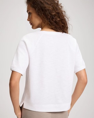 Slub French Terry Relaxed Dolman Sleeve Top click to view larger image.