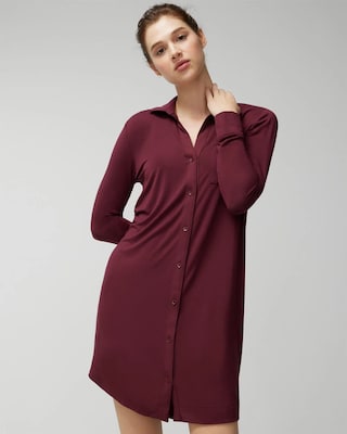 Button-Front Sleepshirt