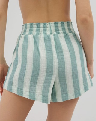 Cotton Gauze Pajama Shorts click to view larger image.