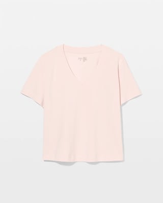 Relaxed V-Neck Short Sleeve Pajama Tee click to view larger image.