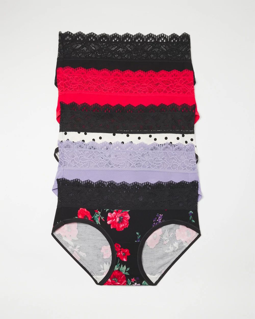 Embraceable Hipster Panty with Super Soft Enchanting Lace 5 pack