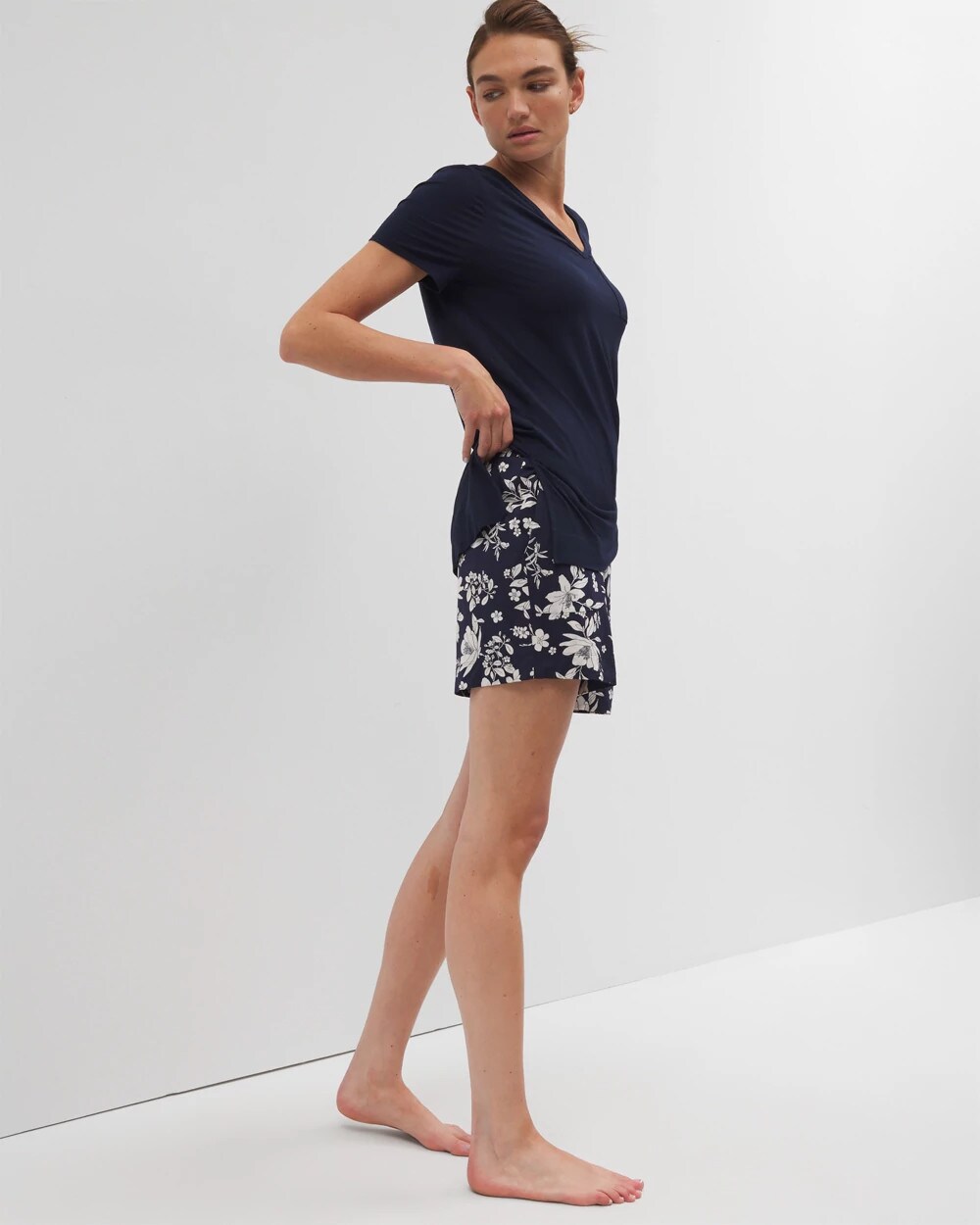 Short Sleeve Pajama Tunic Tee