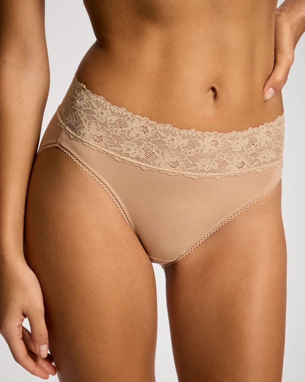 Embraceable Floral Lace Waist High-Leg Panty