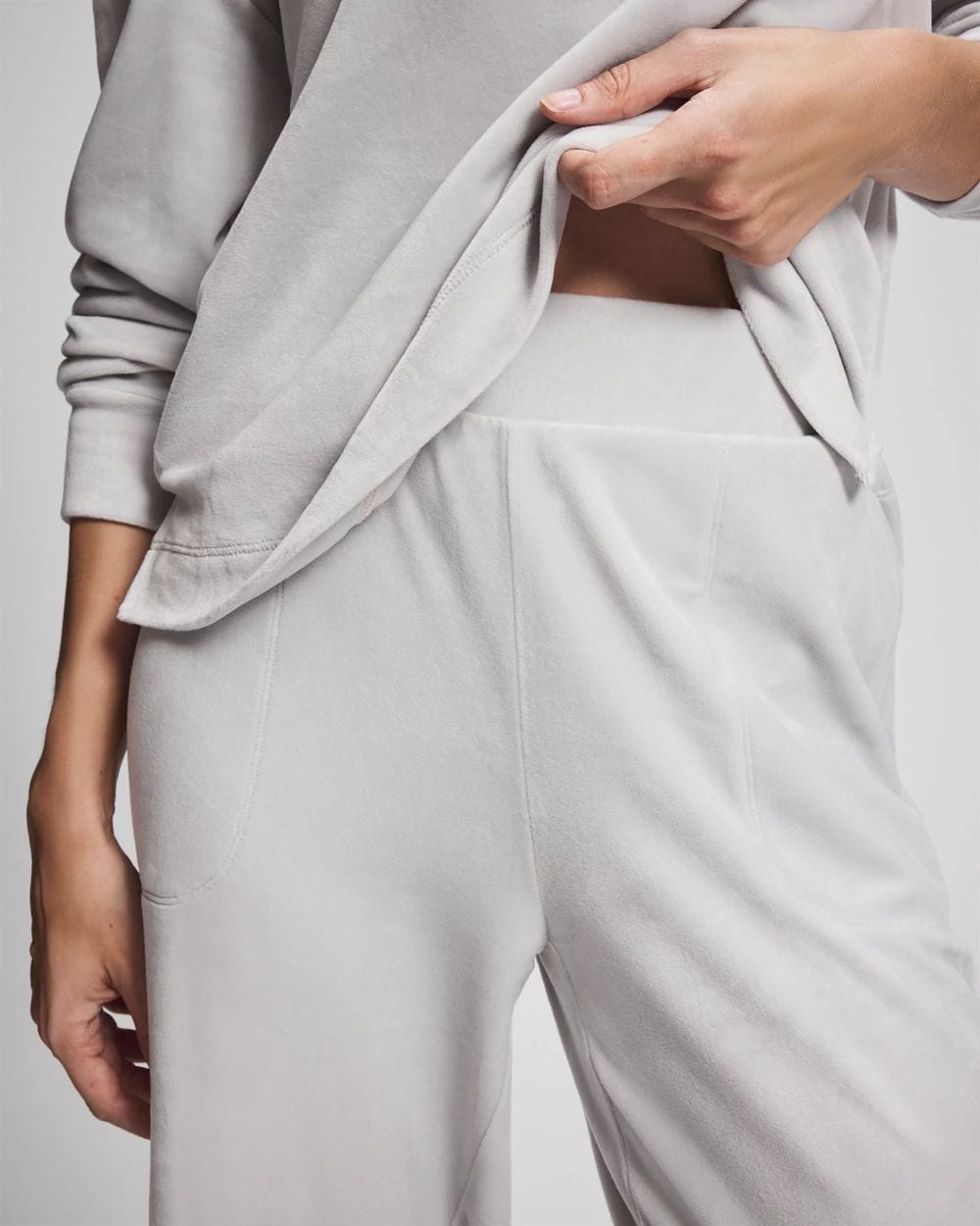 Velour Straight Leg Pants