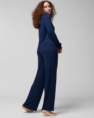 Pointelle Long Sleeve Pajama Top click to view larger image.
