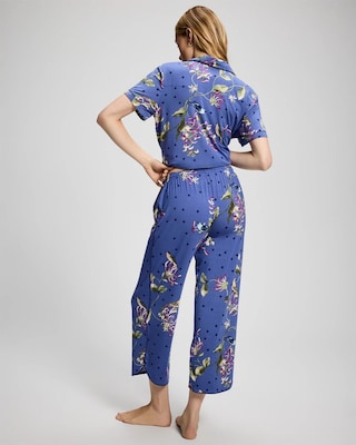 Piped Crop Pajama Pants click to view larger image.