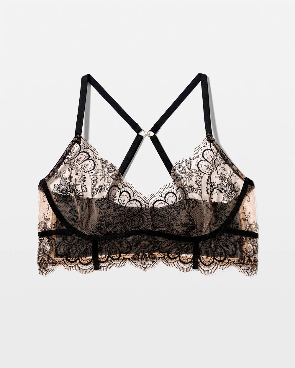 Tattoo Lace Embroidered Bralette click to view larger image.