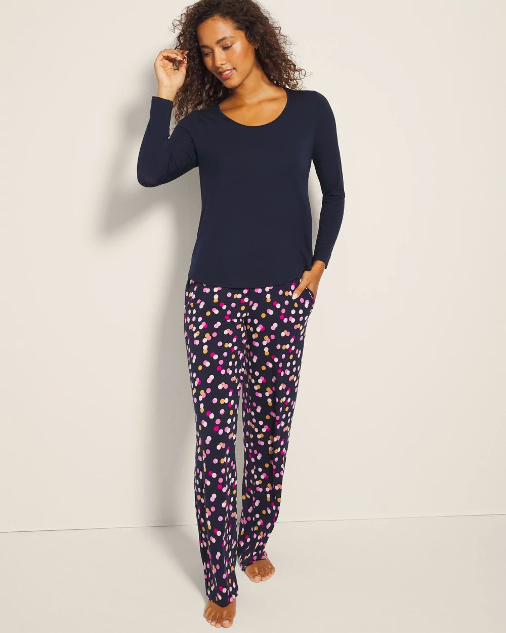 Cool Nights Packaged Long-Sleeve Pant Pajama Set