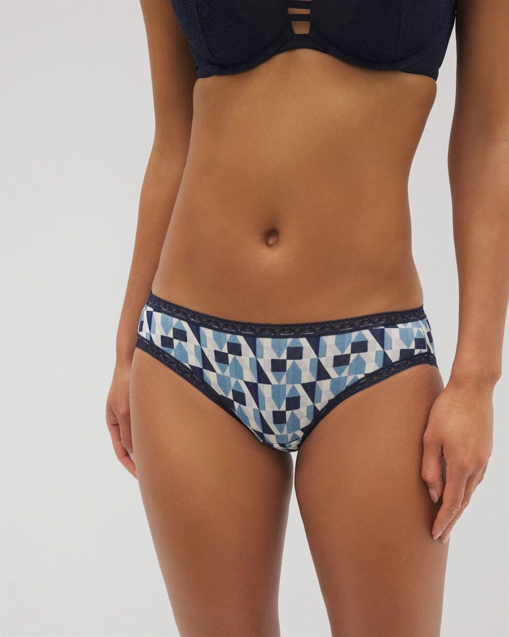 Cotton Hipster Panty with Lace Trim
