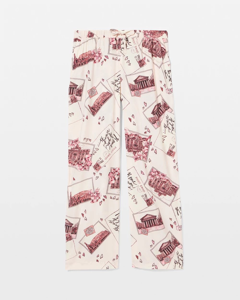 Satin Side Slit Pajama Pants