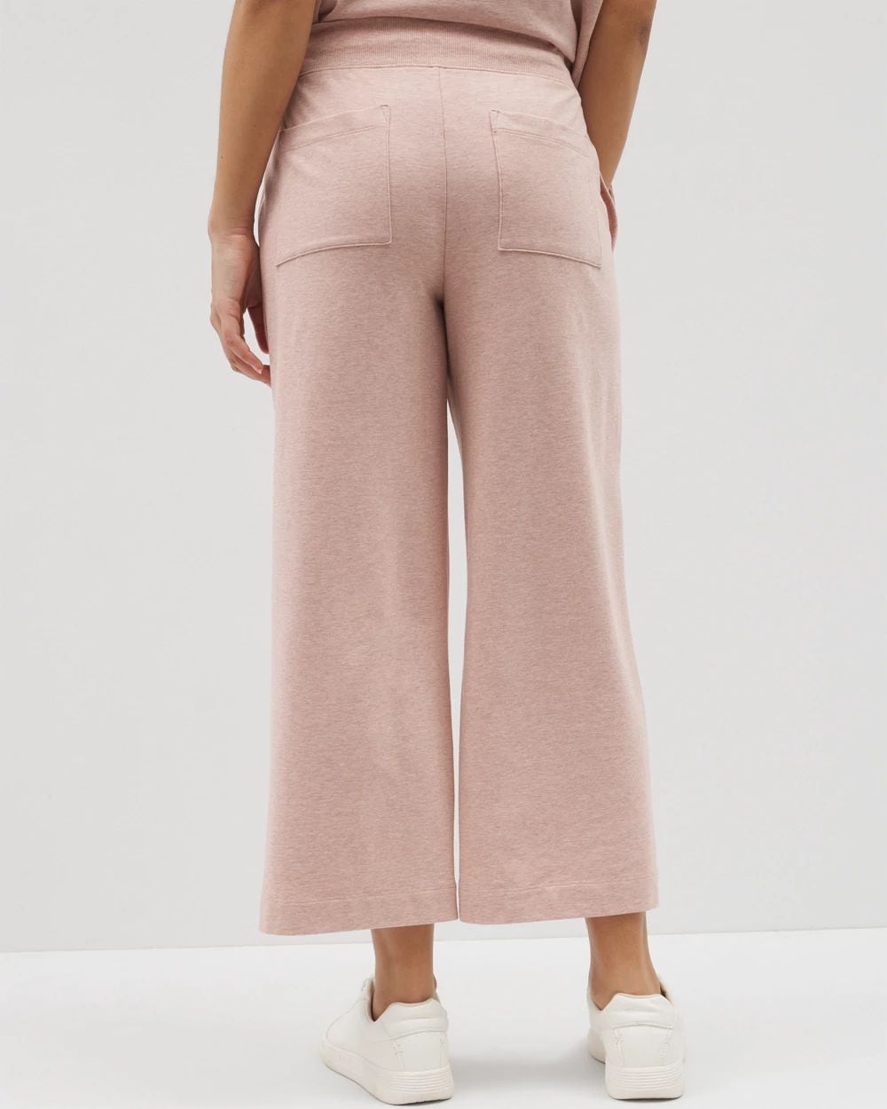 Essential Terry Wide Leg Crop Pant