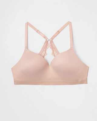 Luxe Wireless Bra with Lace Back click to view larger image.