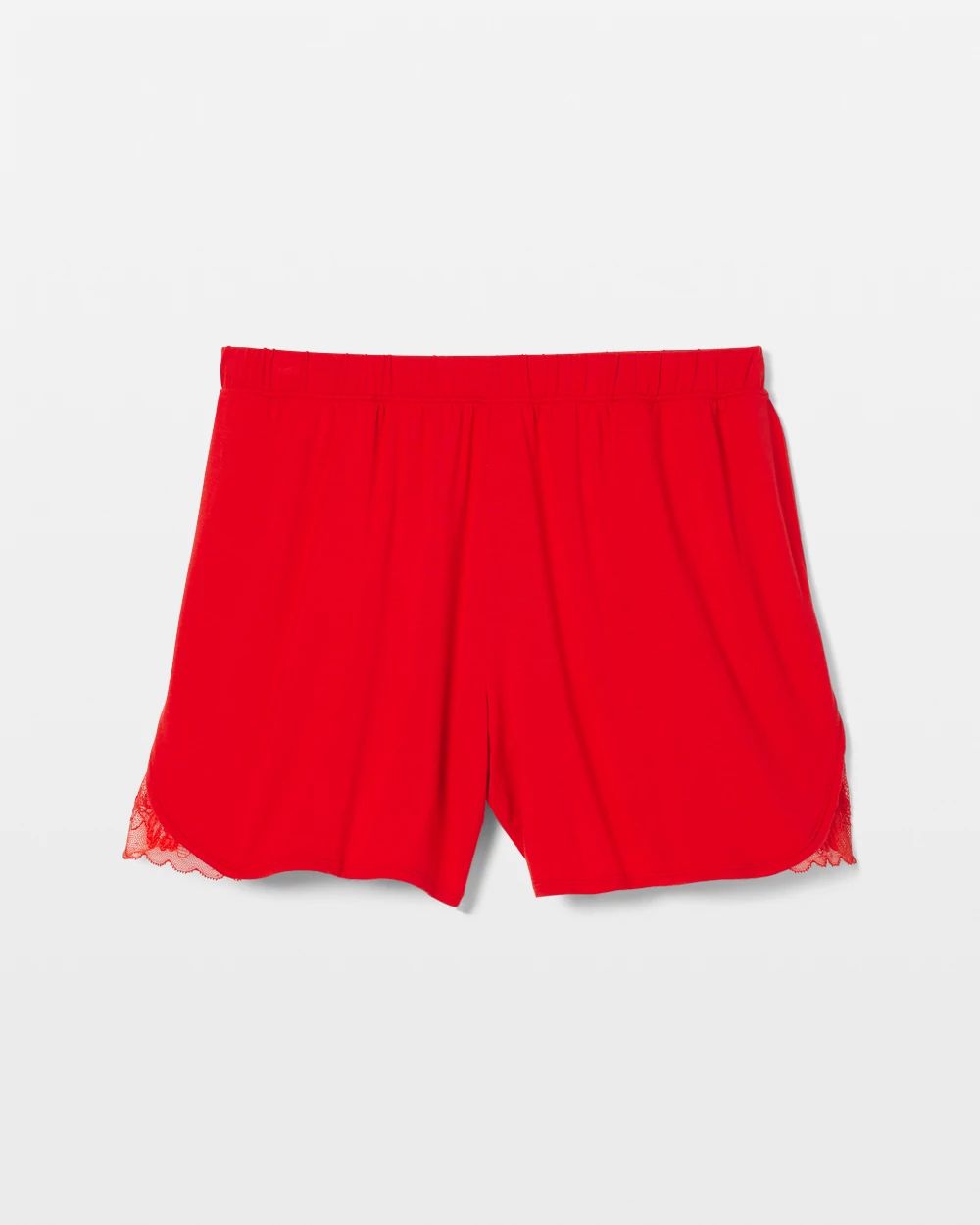 Cool Nights Lace Trim Pajama Shorts