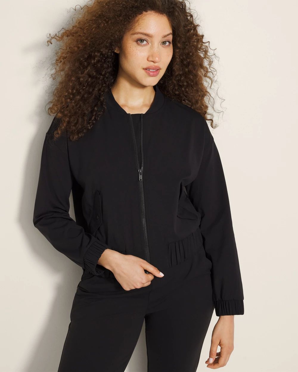 Cropped Bomber Jacket