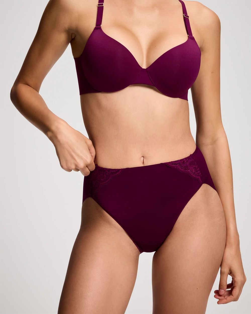 High-Leg Brief Panty with Lace