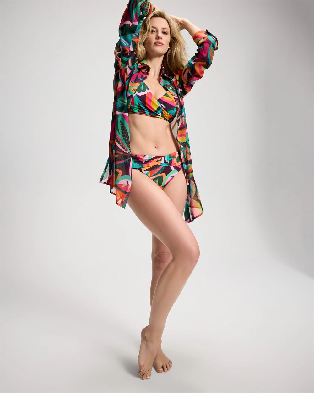 Bleu Rod Beattie Wild and Free Chiffon Cover Up Shirt click to view larger image.