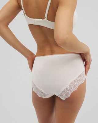 Embraceable High-Leg Panty with Crochet Lace click to view larger image.