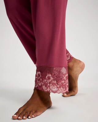 Romantic Lace Ankle Pajama Pants click to view larger image.