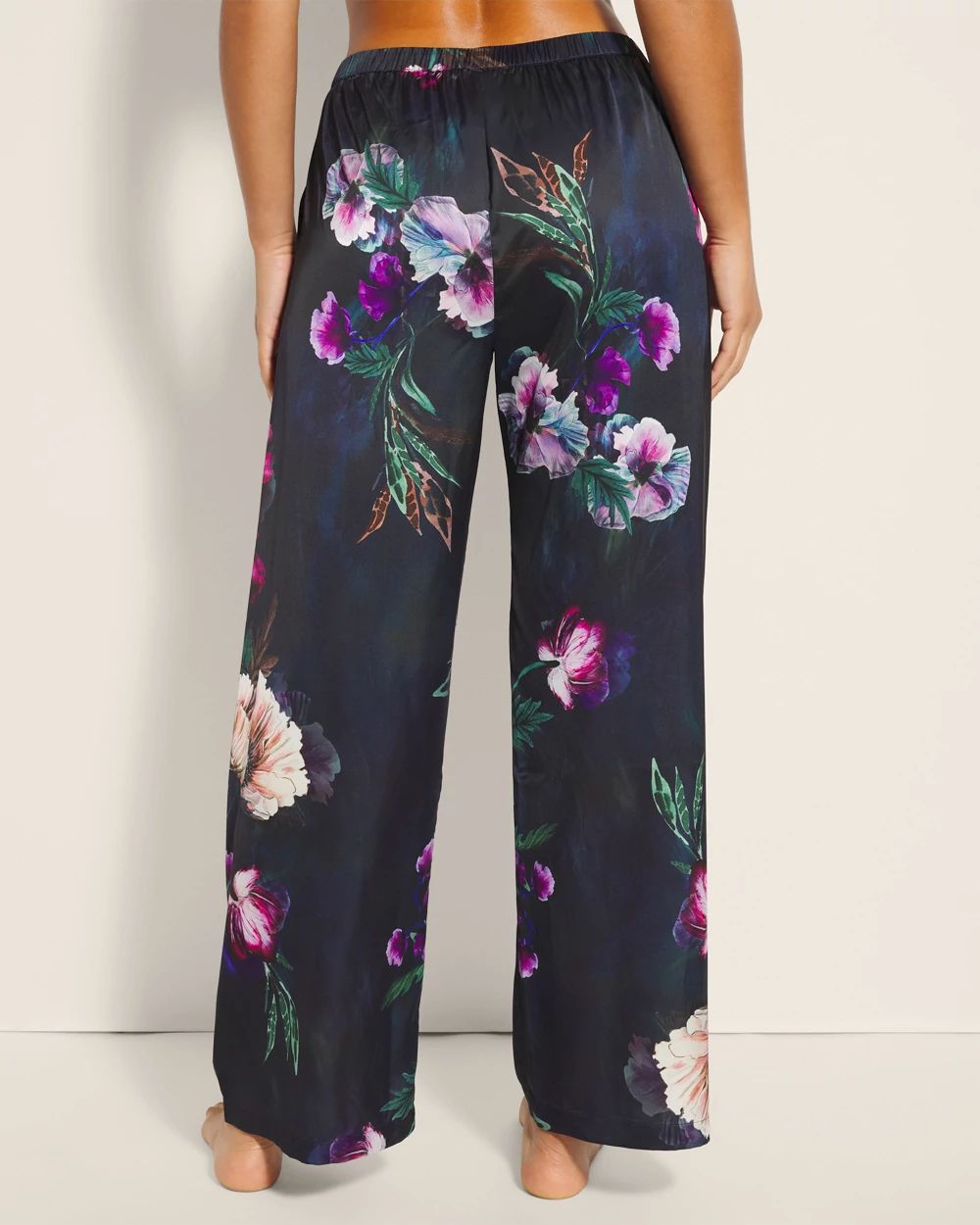 Satin Printed Pajama Pants