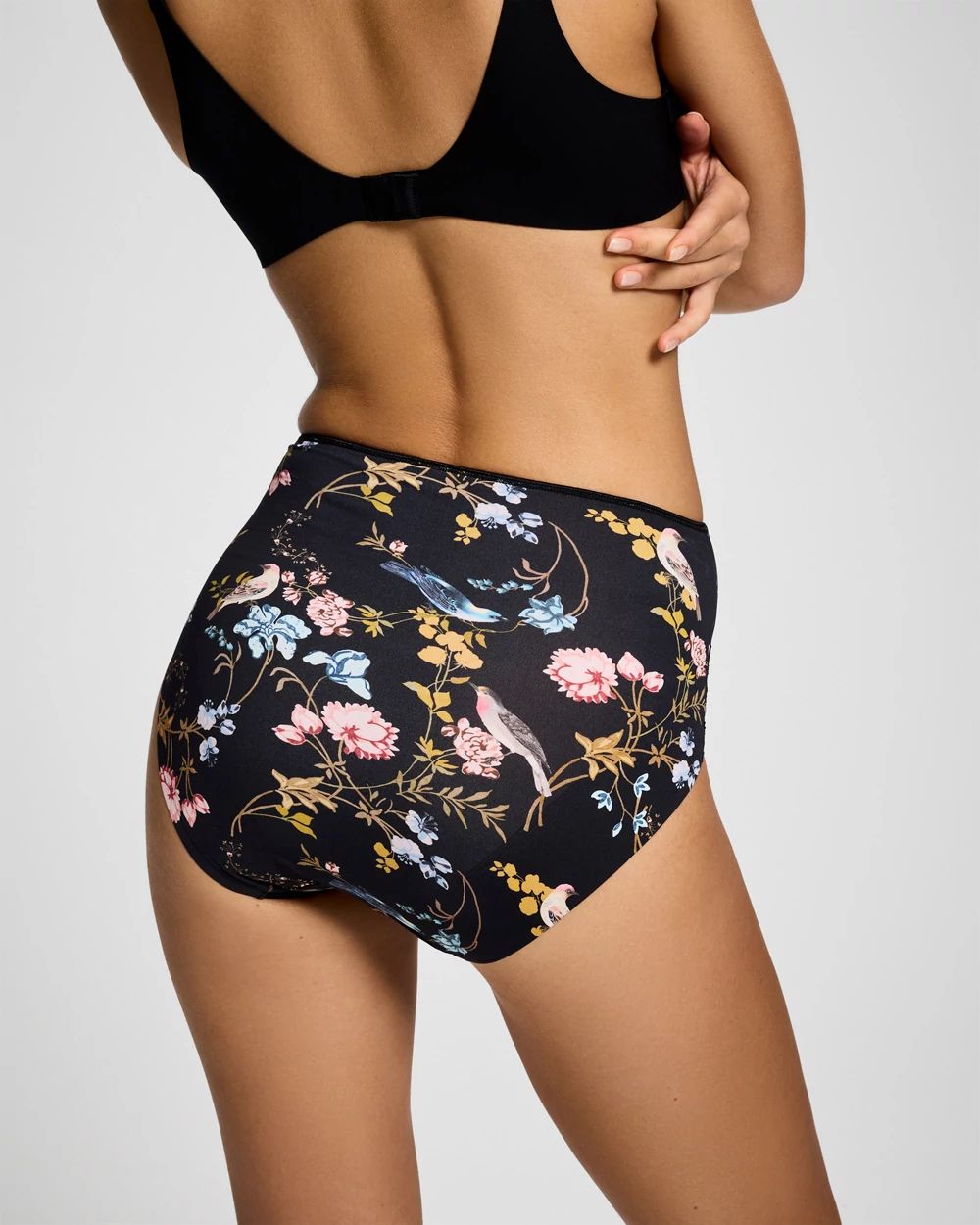 High-Waist Brief Panty with Lace click to view larger image.