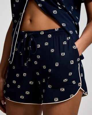 Printed Pajama Shorts click to view larger image.