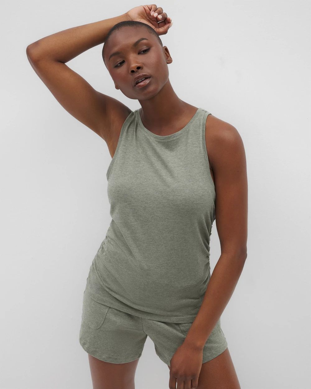 Most Loved Cotton Ruched Pajama Tank