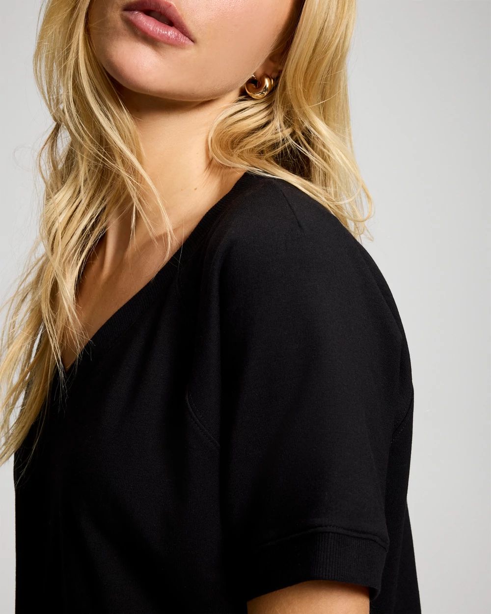 Essential Terry Short Sleeve Raglan Top click to view larger image.