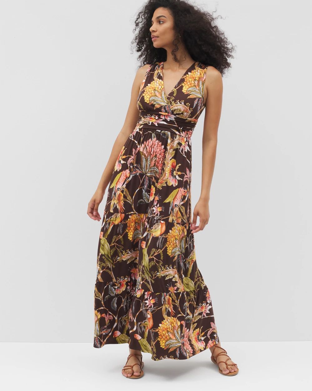 Soft Jersey Goddess Tiered Maxi Dress
