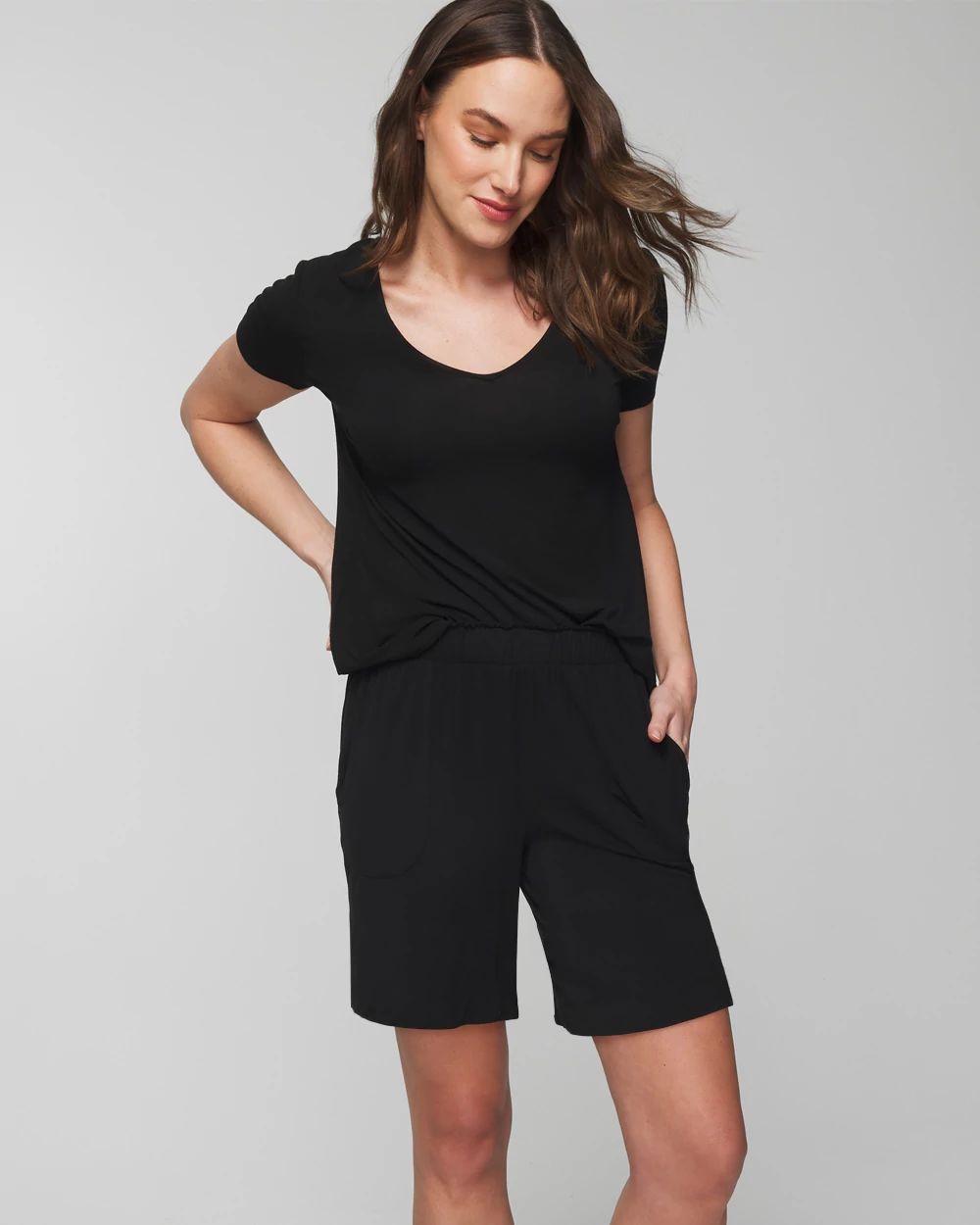 Long Pajama Shorts