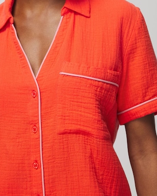 Short-Sleeve Pajama Top click to view larger image.