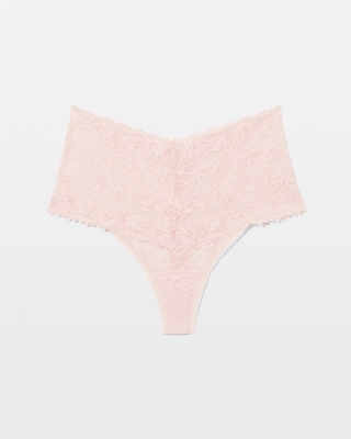 Perfect Lace High-Waist Thong Panty click to view larger image.