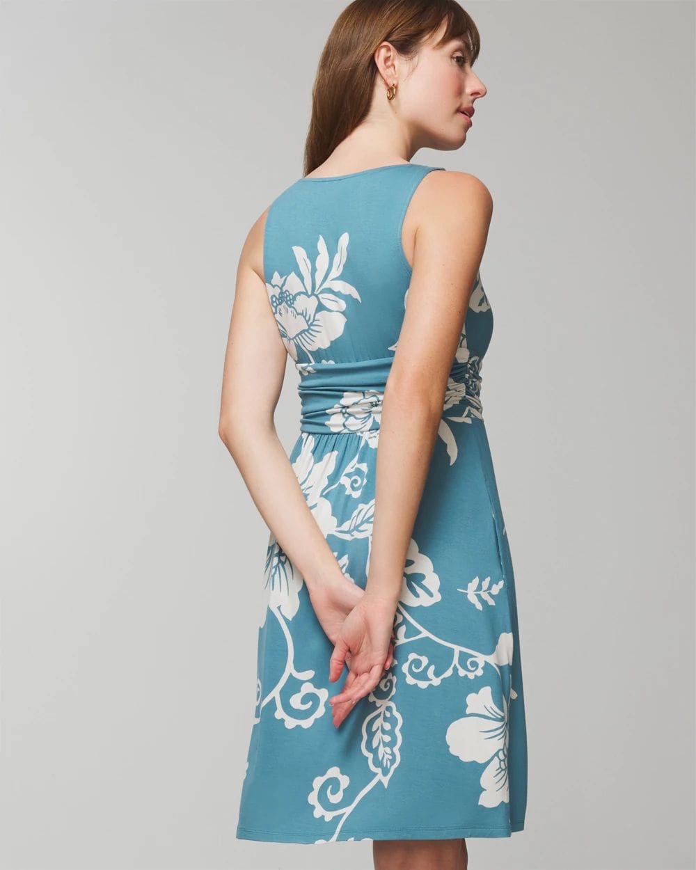 Soft Jersey Draped Empire Short Bra Dress