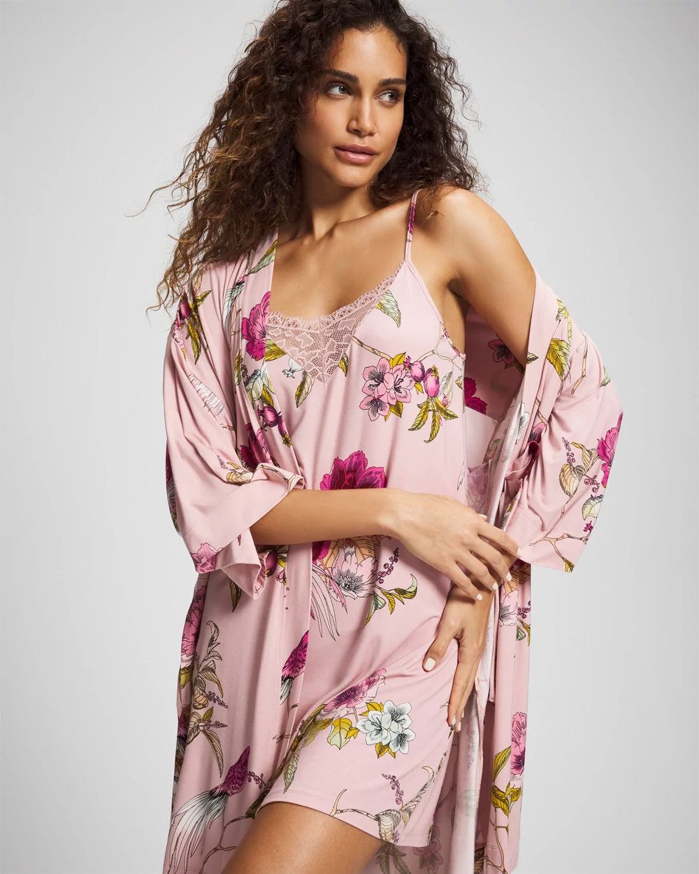 Cool Nights Kimono Short Robe