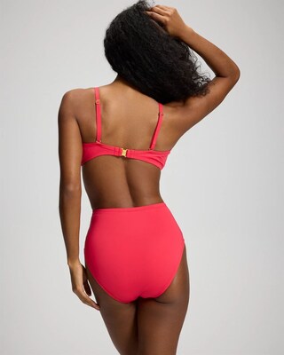 Ahoy Captain Shirred High-Waist Swim Bottom click to view larger image.