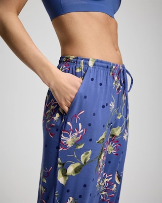 Piped Crop Pajama Pants click to view larger image.