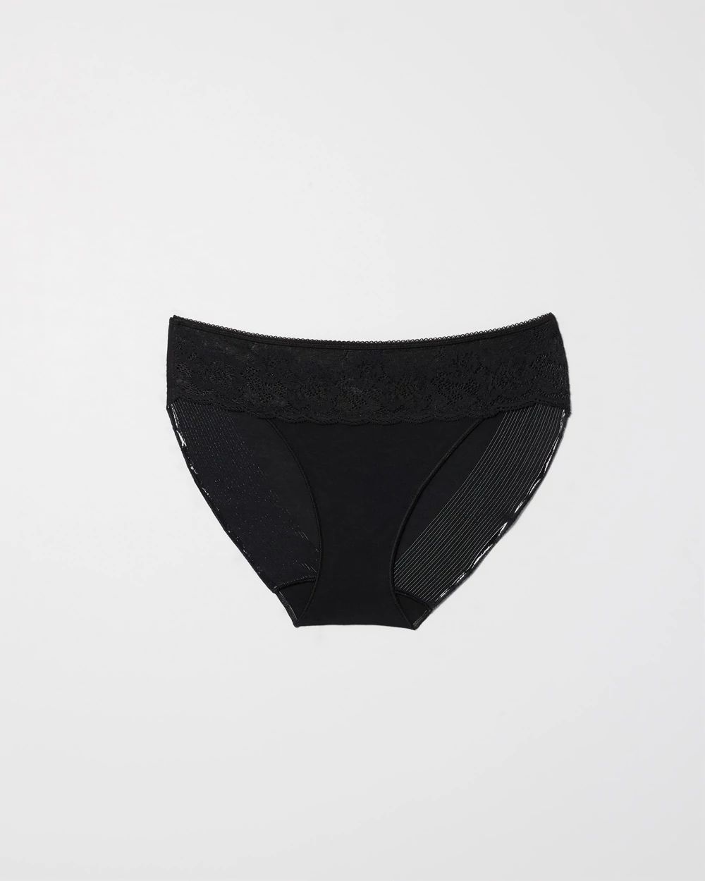 Vanishing Edge Cotton Blend Hipster Panty with Lace