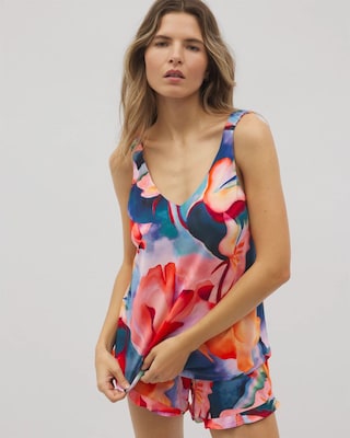 Shirred Strap Pajama Tank