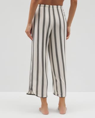 Piped Crop Pajama Pants click to view larger image.