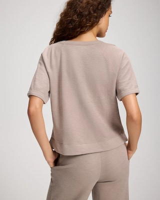 Slub French Terry Relaxed Dolman Sleeve Top click to view larger image.