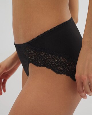 Embraceable High-Leg Panty with Crochet Lace click to view larger image.