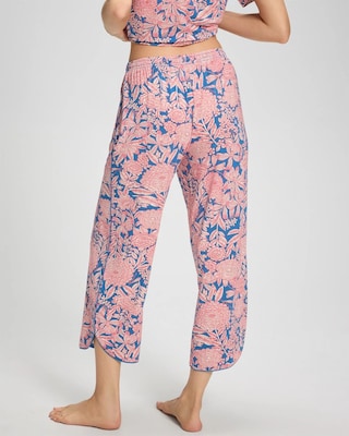 Piped Crop Pajama Pants click to view larger image.