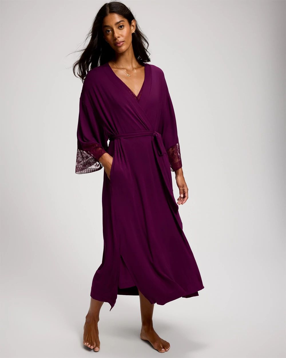 Cool Nights Geo Lace Midi Robe