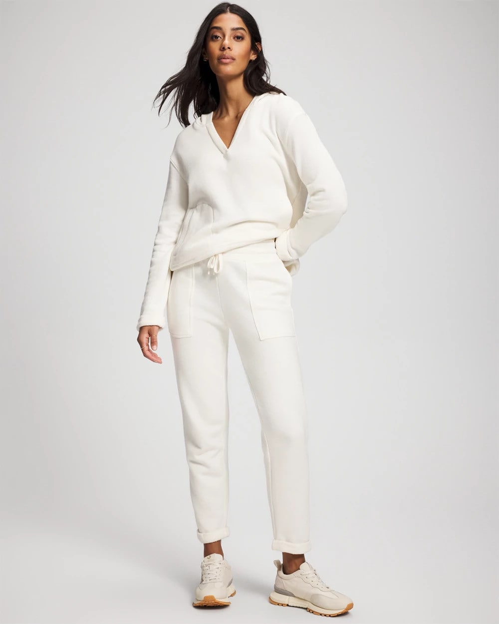 Cotton Terry Cropped Pants
