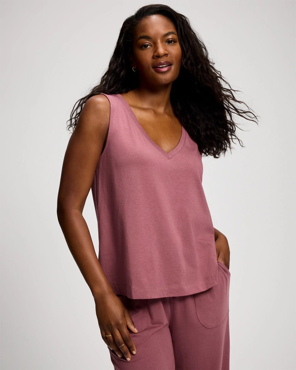 Most Loved Cotton Scoop Neck Relaxed Fit Pajama Tank