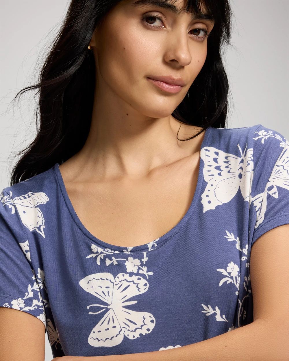 Cool Nights Short Sleeve Scoop Neck Sleepshirt