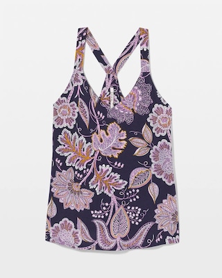 Piped Racerback Pajama Tank click to view larger image.