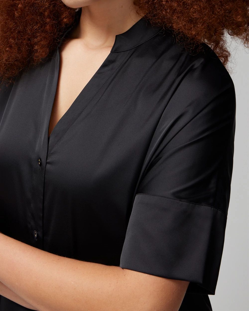 Drop Shoulder Button-Up Pajama Top