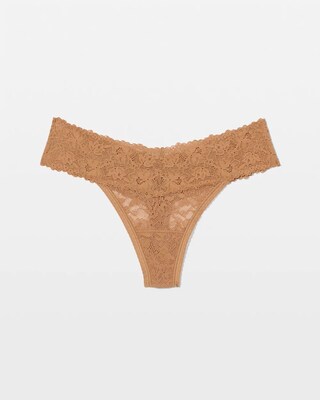Perfect Lace Thong Panty click to view larger image.